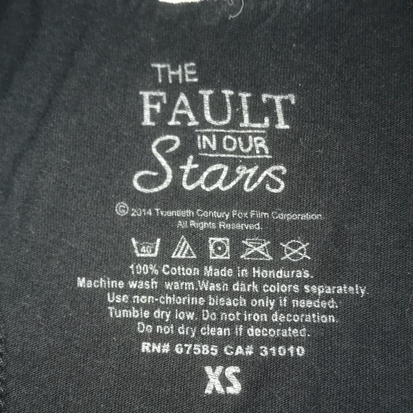 THE FAULT IN OUR STARS graphic muscle tank top 100% cotton size XS - Picture 4 of 8